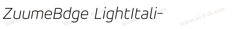 ZuumeBdge LightItali字体转换